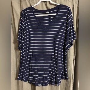 Old Navy Striped Navy Blue Shirt